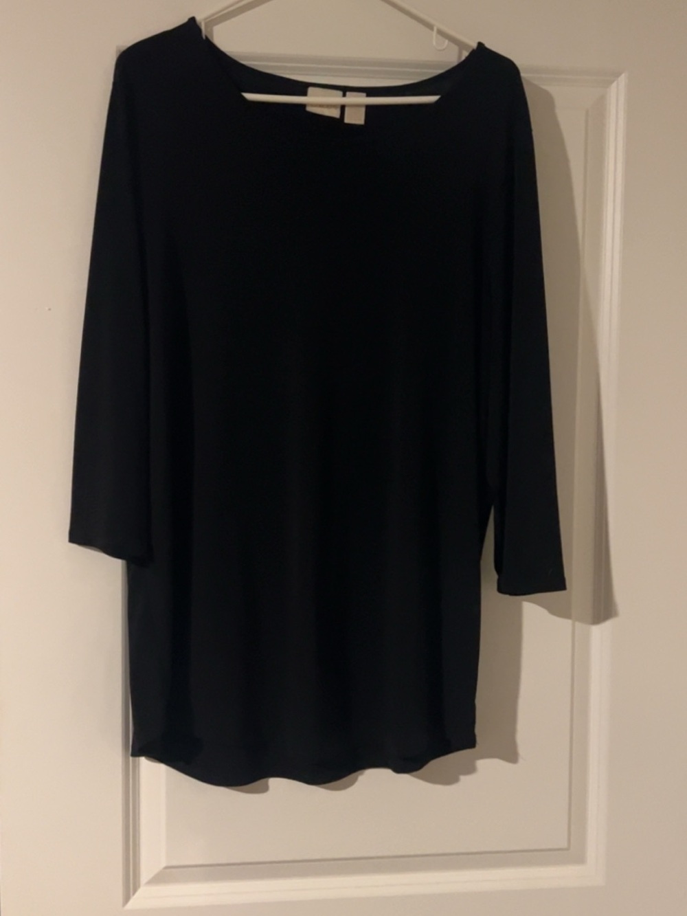 Chico's Black 3/4 Sleeve Tunic Top